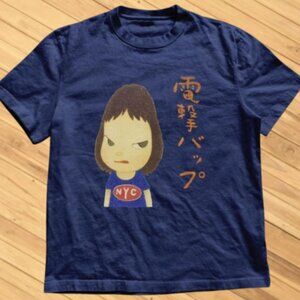 Navy Yoshitomo Nara NYC Navy Cotton T Shirt